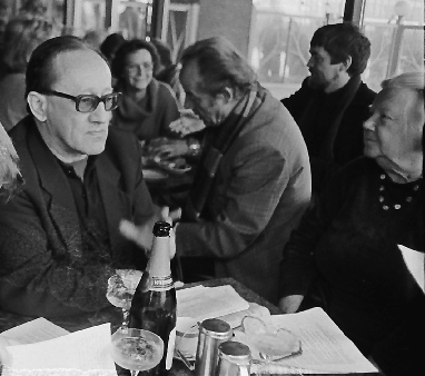 Heiner M&uuml;ller im Espresso, Alexanderplatz 4.11.1989
